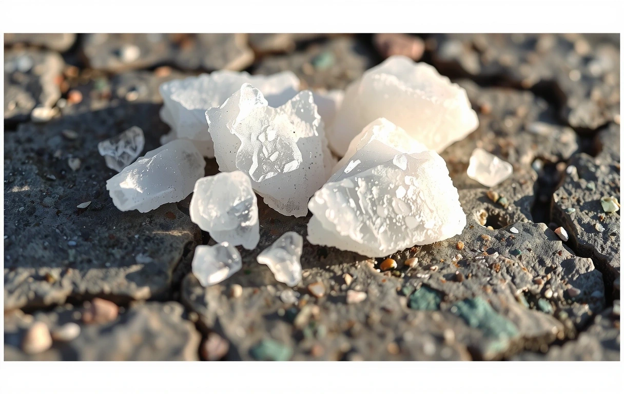 Krystaliczna tekstura soli i minerałów